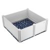 Dog Whelping Box PVC with Rails 48x48x18