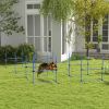 Dog Training Agility Equipment Set 8 Pieces Blue