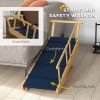 PawHut Adjustable Height Dog Ramp, Foldable Pet Stairs with Non-Slip Mat for All Dogs