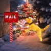 Christmas Mailbox Dog Decor with 120 LED Lights
