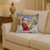 Santa Decorative Pillow English Bulldog