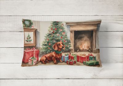Christmas Throw Pillow Dachshund