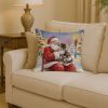 Santa Decorative Pillow German Wirehaired Pointer