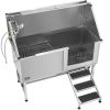 Dog Grooming Tub with Stairs and Filter 62 Inch