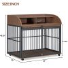 Large Wooden Dog Crate with Wheels