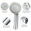 Handheld High Pressure Shower Head 5 Spray Settings Chrome