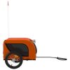 Pet Bike Trailer Oxford Fabric Orange Black