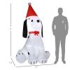 Inflatable Christmas Puppy Dog 6ft