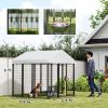 Dog Kennel with Adjustable Bowls