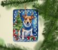 Jack Russell Reindeer Christmas Ornament