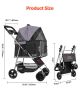 Dog Stroller with Detachable Carrier