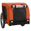 Pet Bike Trailer Oxford Fabric Orange Black
