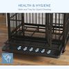 PawHut Heavy Duty Dog Crate 36 Inch Gray