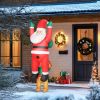Christmas Inflatable Santa with Dog LED 7FT