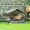 Outdoor Wicker Dog House for Small/Medium Dogs