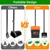 Pooper Scooper Set Dog Rake and Bin with Bag Dispenser