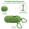 Pooper Scooper Set Dog Rake and Bin with Bag Dispenser