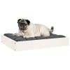 Solid Pine Dog Bed White 24x19