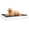 Dog Bed White Solid Wood Pine