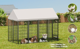 Large Dog Pen Outdoor Metal Fence with Roof