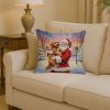 Santa Decorative Pillow Labradoodle