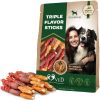 Dog Rawhide Treats Triple Flavor