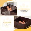 Dog Whelping Box Puppy Playpen with Doors