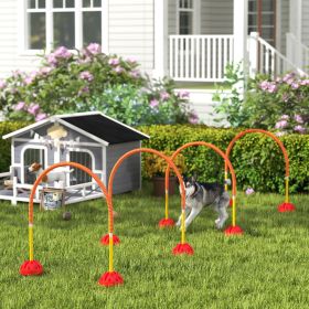 Portable Dog Agility Training Set 5 Pieces Orange