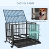 PawHut Heavy Duty Dog Crate 36 Inch Gray