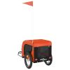 Pet Bike Trailer Oxford Fabric Orange Black