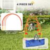 Portable Dog Agility Training Set 5 Pieces Orange