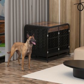 Dog Crate Furniture Wooden Table 42inch Brown