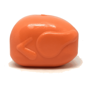Dog Chew Toy with Treat Dispenser (Color: Orange, size: medium)