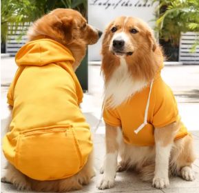 Classic Plaid Dog Hoodie Sweater (colour: Big dog zipper pocket sweater ginger, size: 4XL (chest circumference 82, back length 62cm))