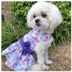 Butterfly Dog Dress and Leash (size: large)
