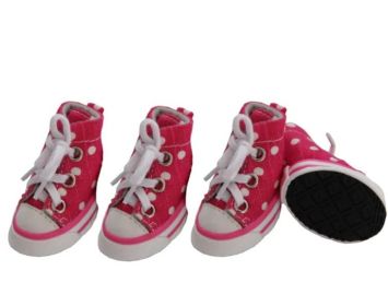 Canvas Dog Sneakers Set of 4 (size: large)