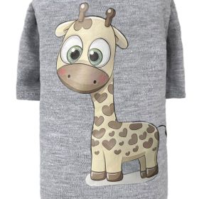 Dog Tee Collection (Color: Light Grey Giraffe, size: SM)