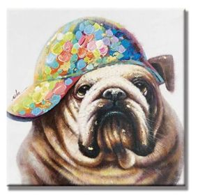 Dog Abstract Canvas Art (size: 100x100cm)