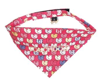 Dog Bandana with Elephant Pattern (Color: Red, size: medium)