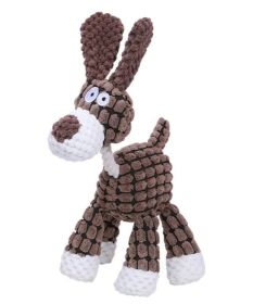 Dog Chew Toy Squeaky Animal (Color: Brown Dog)