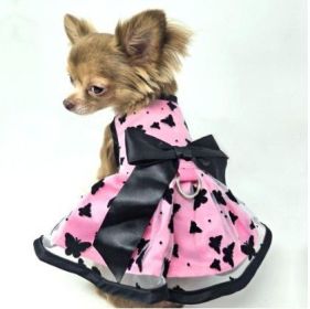 Dog Dress Pink Black (size: medium)