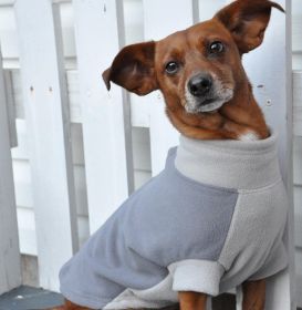 Dog Fleece Coat Grey (size: Size 8)