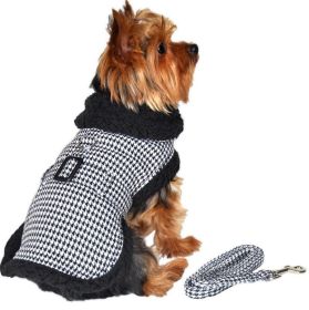 Dog Harness Coat Black White (size: medium)