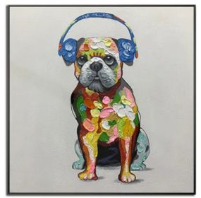 Dog Oil Painting Modern (size: 120x120cm)