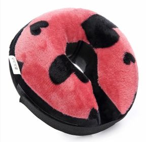 Dog Recovery Cone Soft Inflatable Collar (colour: CQLQ11 Love Peach, size: S)