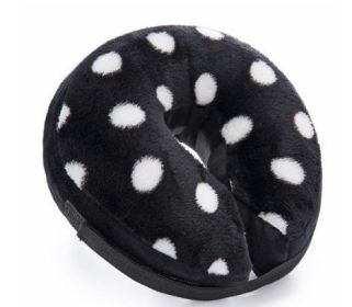 Dog Recovery Cone Soft Inflatable Collar (colour: CQLQ08 black white dot, size: M)