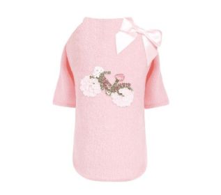 Dog Sweater Bicycle (Color: Baby Pink, size: SM)