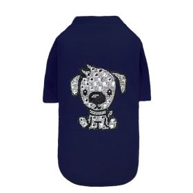 Doggie Sleeved Tee (Color: Navy, size: SM)