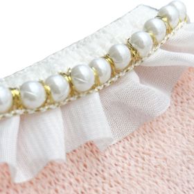 Dog Sweater Dream Pearls (Color: Peach, size: XXS)