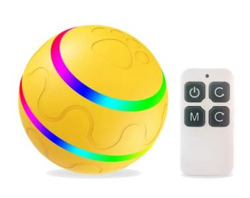 Electric LED Dog Toy Ball (Color: Yellow)
